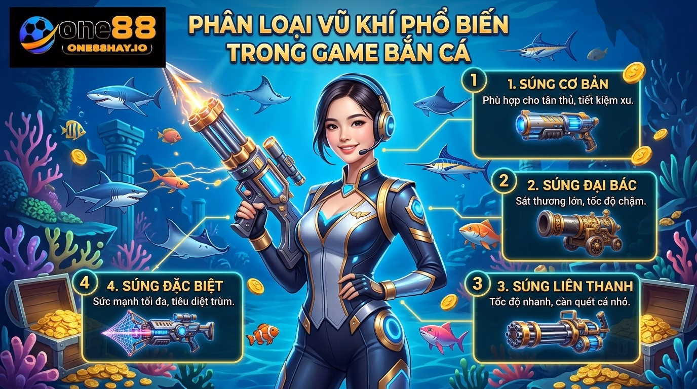 one88 phan loai vu khi pho bien