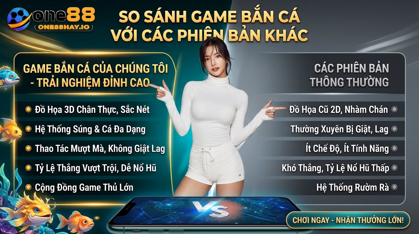 one88 so sanh voi cac game ban ca khac